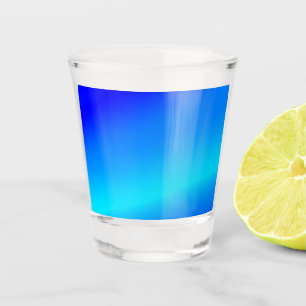 Copper blue ombre watercolor abstract pastel shot glass