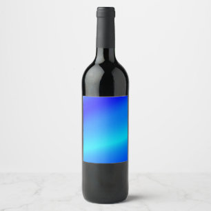 Copper blue ombre watercolor abstract pastel wine label