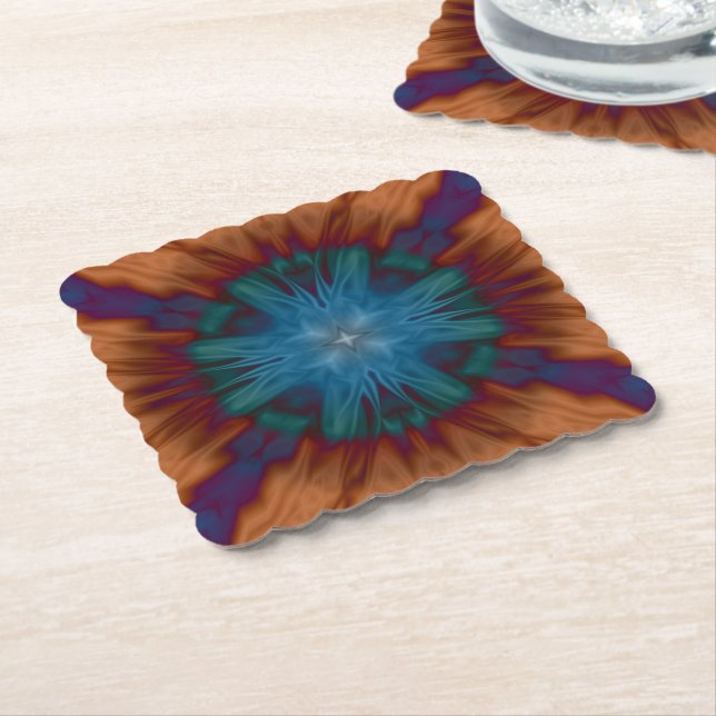 Copper Blues Paper Coaster (Angled)