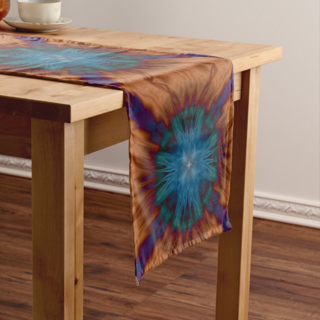 Copper Blues Short Table Runner (In Situ)
