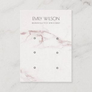 COPPER BLUSH MARBLE THREE EARRING DISPLAY LOGO BUSINESS CARD