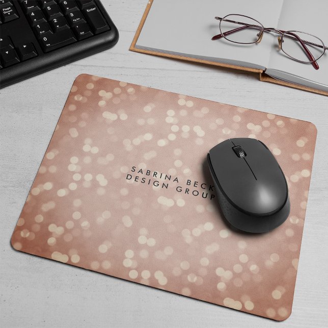 Copper Bokeh Lights | Personalised Mouse Pad (Creator Uploaded)