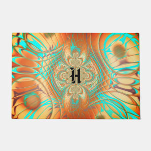 Copper Bronze Abstract Pattern Door Mat