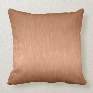 Copper-Brow Metallic Brushed Aluminium Look Cushion