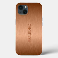 Copper Brown Metallic Brushed Aluminium Look