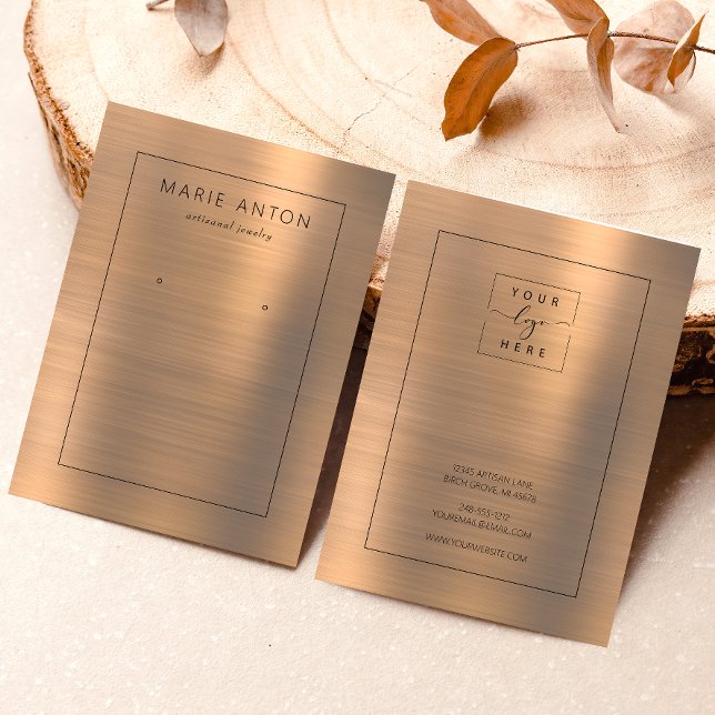 Copper Brushed Metal Frame Earring Display Card (Creator Uploaded)