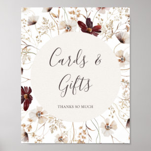Copper Burgundy Wildflower   Cards and Gifts Sign