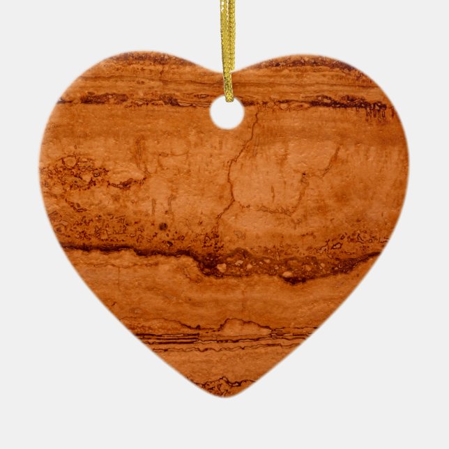 Copper Canyon Granite, amber gold Sedona mountains Ceramic Ornament (Front)