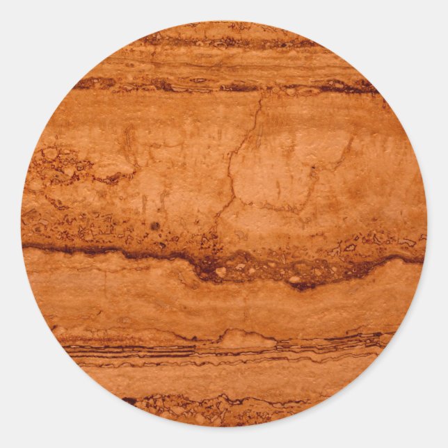 Copper Canyon Granite, amber gold Sedona mountains Classic Round Sticker (Front)