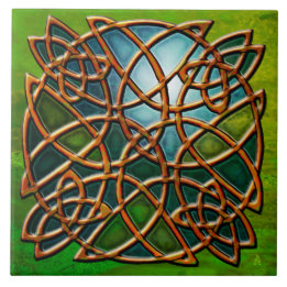 Copper Celtic Knot (Ceramic Tile) Ceramic Tile