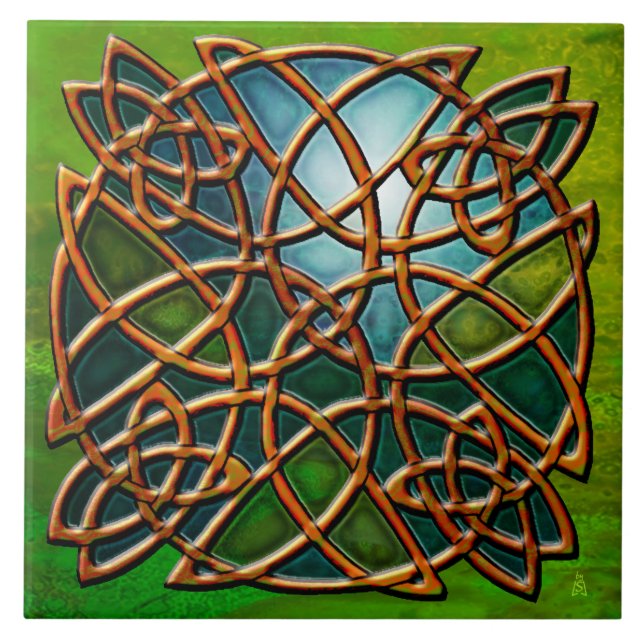 Copper Celtic Knot (Ceramic Tile) Ceramic Tile (Front)