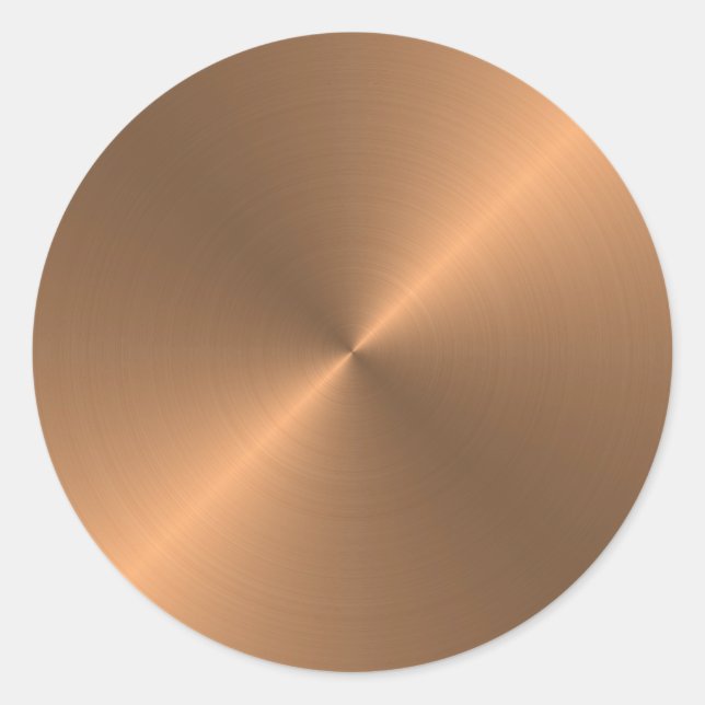Copper Classic Round Sticker (Front)
