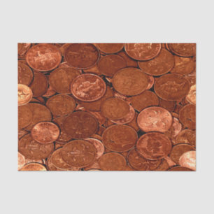 Copper Coins Tissue Paper