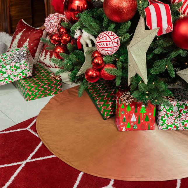 Copper Coloured Metallic Style Gradient Brushed Polyester Tree Skirt (Copper Colored Metallic Style Gradient Brushed Polyester Tree Skirt)