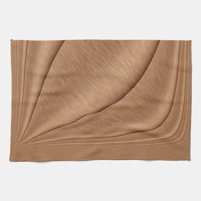 Copper Contour Tea Towel (Horizontal)