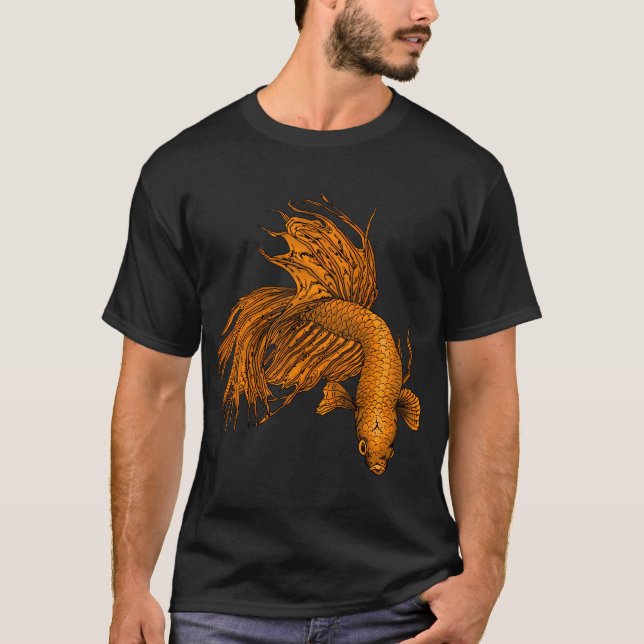 Copper Crowntail Betta T-Shirt (Front)