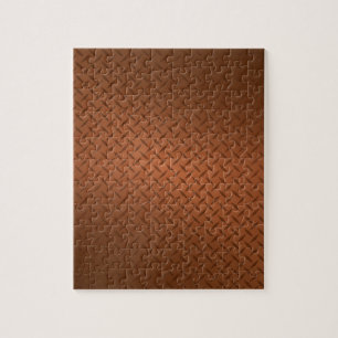 Copper Diamondplate Look Pattern Jigsaw Puzzle