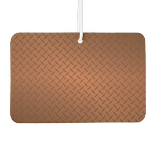 Copper Diamondplate Pattern Look Car Air Freshener