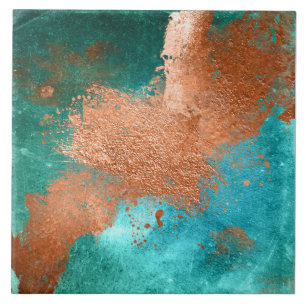 Copper Distressed Patina Ceramic Tile