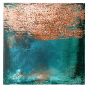 Copper Distressed Patina Ceramic Tile