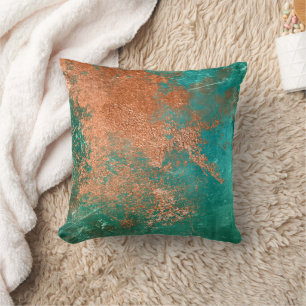 Copper Distressed Patina Cushion