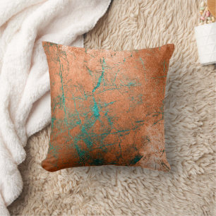 Copper Distressed Patina Cushion
