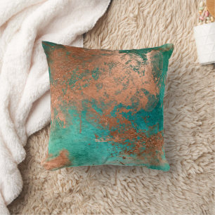 Copper Distressed Patina Cushion