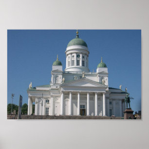 Copper-Domed Church In Helsinki Poster