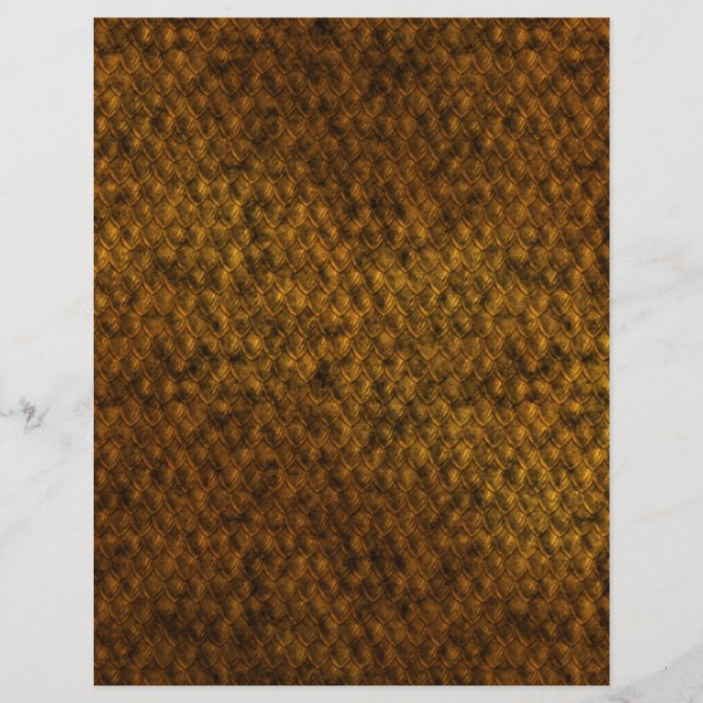 Copper Dragon Scales Scrapbook Paper (Front)