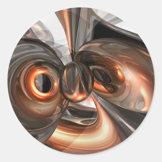 Copper Dreams Abstract Sticker (Front)