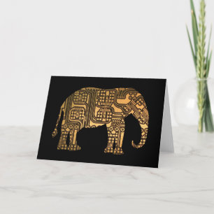 Copper Elephant Circuit Board Card