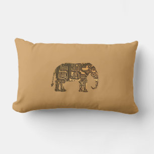Copper Elephant Circuit Board Lumbar Cushion