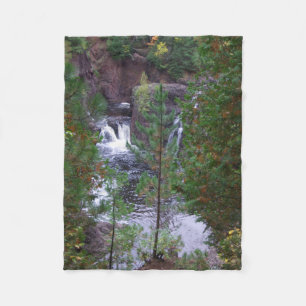 Copper Falls fleece blanket