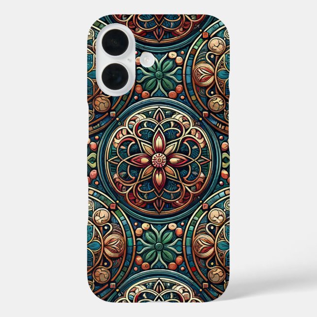 Copper Flower iPhone 16 case (Back)