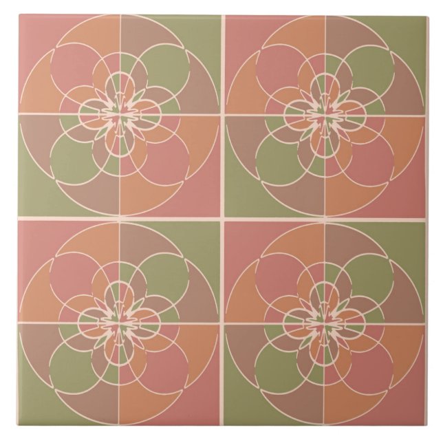 Copper Geo Ceramic Tiles (Front)