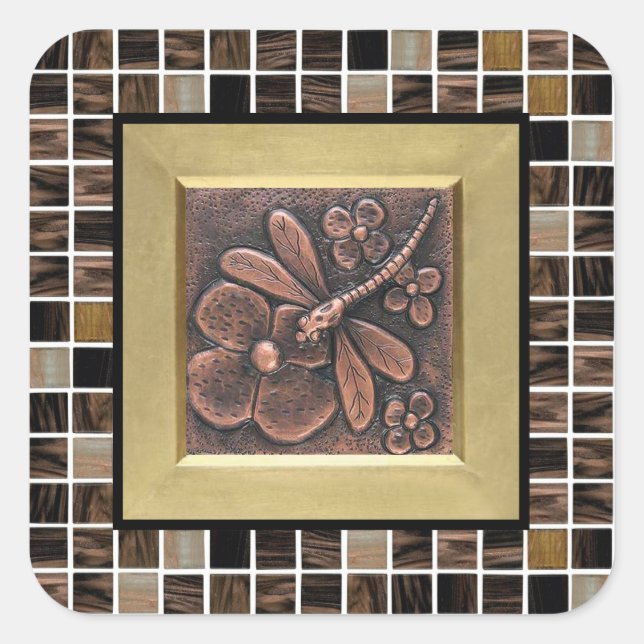 Copper Glass Tiles Sticker (Front)