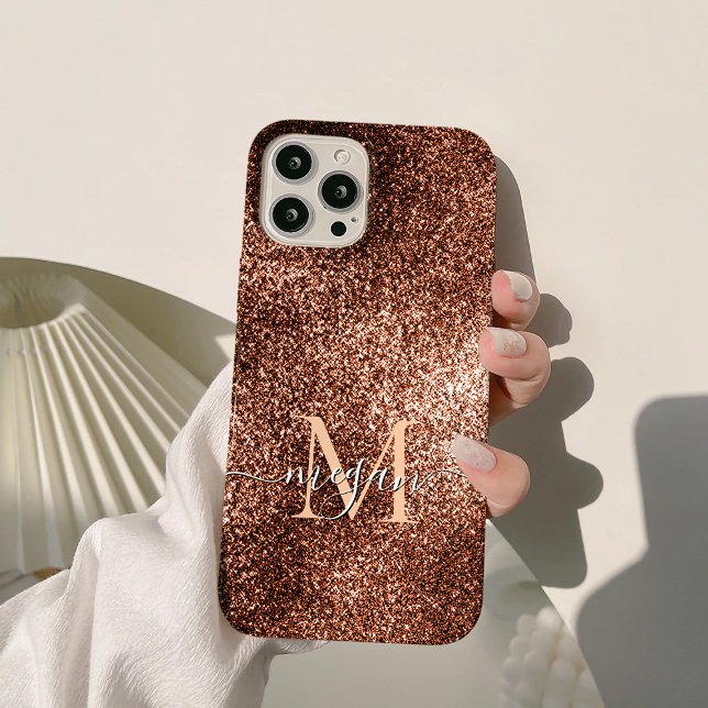 Copper Glitter Sparkle Shimmering Metallic Chic  Case-Mate iPhone Case (Creator Uploaded)