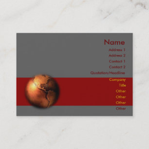 Copper Globe Business Card