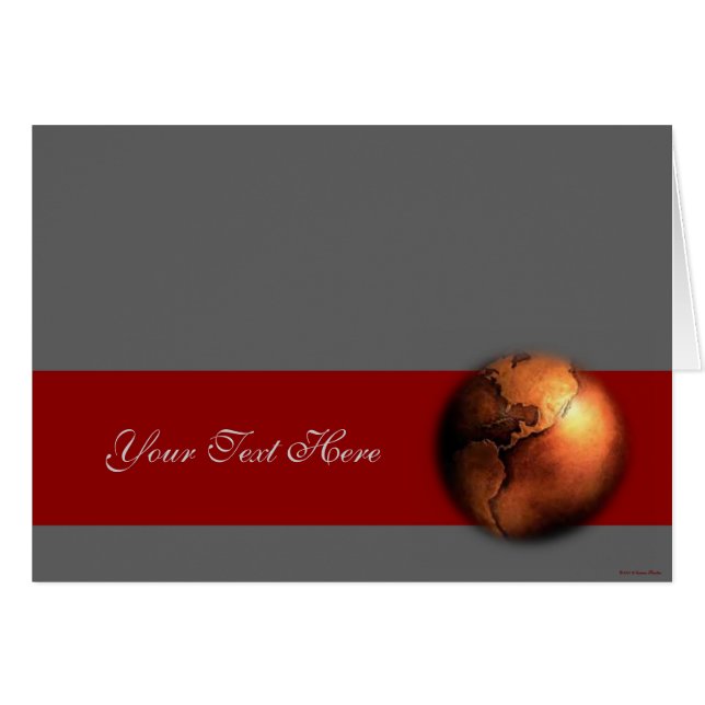 Copper Globe Card (Front Horizontal)