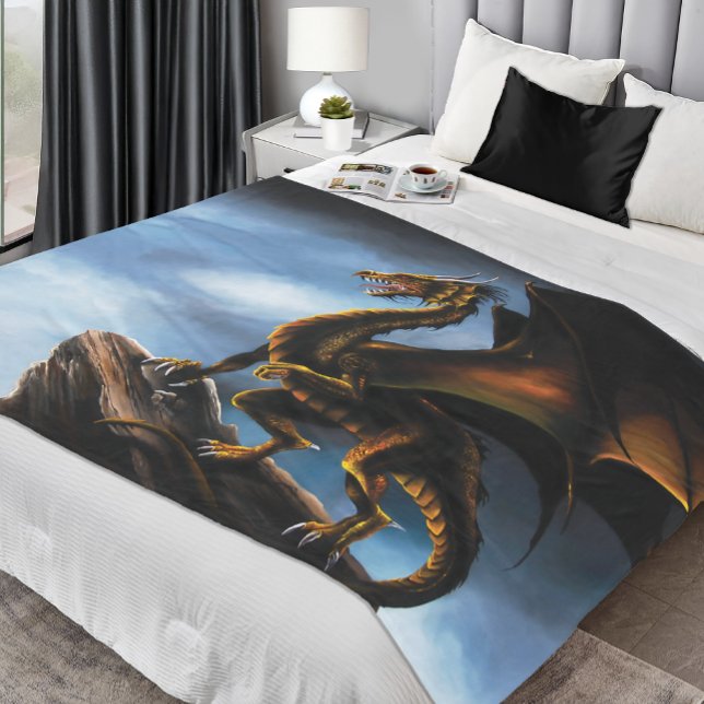 Copper Gold Black Dragon Fleece Blanket (Creator Uploaded)