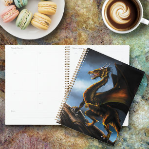 Copper Gold Black Dragon Planner
