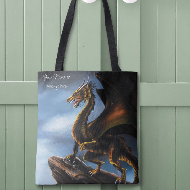 Copper Gold Black Dragon Tote Bag (Creator Uploaded)