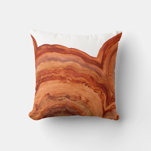 Copper & Gold Decorative Throw Pillow (Front)