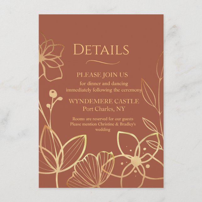 Copper & Gold Enclosure Card (Front)
