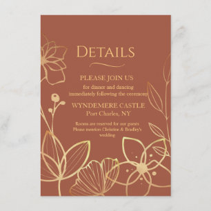 Copper & Gold Enclosure Card