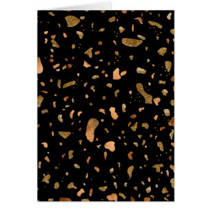 Copper Gold on Black Terrazzo Stone