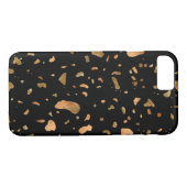 Copper Gold on Black Terrazzo Stone Case-Mate iPhone Case (Back (Horizontal))