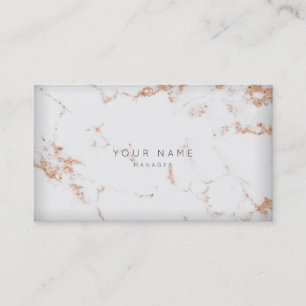 Copper Gold White Grey Carrara Marble Appointment Card