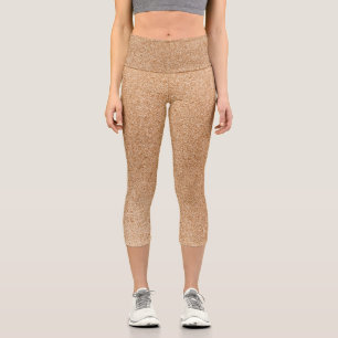 Copper Gradient Glitters Capri Leggings