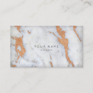 Copper Grey White Carrara Marble Appointment Card